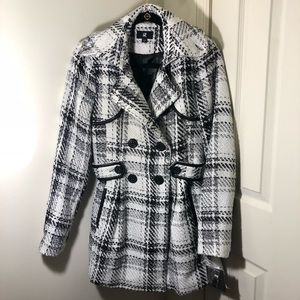 BLACK & WHITE WOOL COAT BRAND NEW WITH TAGS